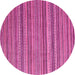 Round Machine Washable Abstract Pink Modern Rug, wshabs3056pnk