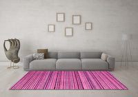 Machine Washable Abstract Pink Modern Rug, wshabs3056pnk