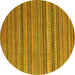 Round Machine Washable Abstract Yellow Modern Rug, wshabs3056yw