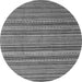 Round Machine Washable Abstract Gray Modern Rug, wshabs3056gry