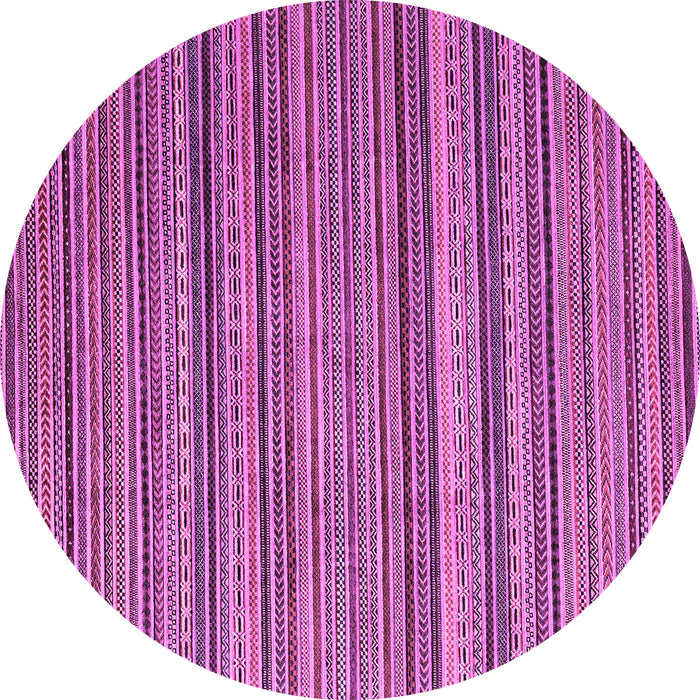 Round Abstract Purple Modern Rug, abs3056pur