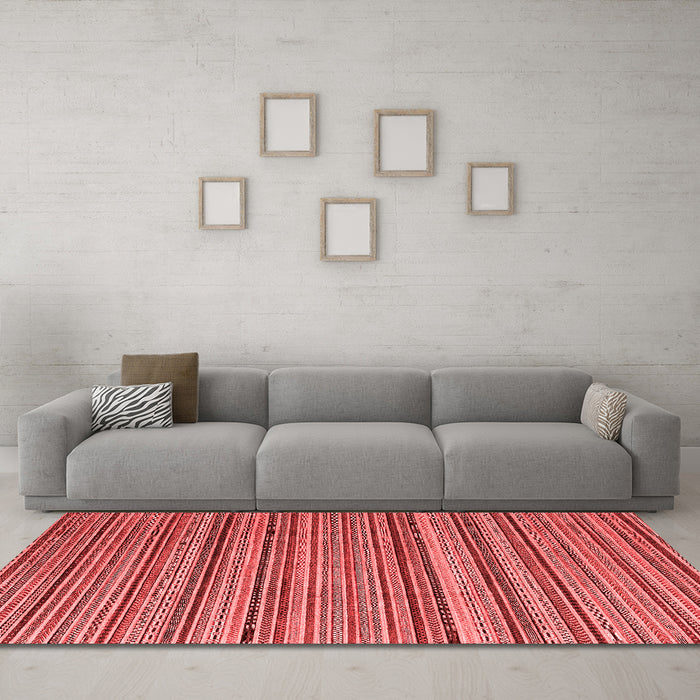 Modern Red Washable Rugs