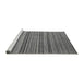 Sideview of Machine Washable Abstract Gray Modern Rug, wshabs3056gry