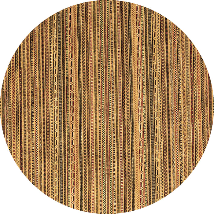 Round Abstract Brown Modern Rug, abs3056brn