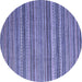 Round Abstract Blue Modern Rug, abs3056blu