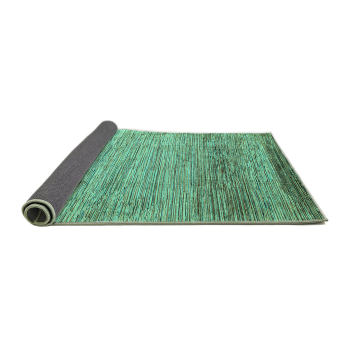 Sideview of Abstract Turquoise Modern Rug, abs3057turq