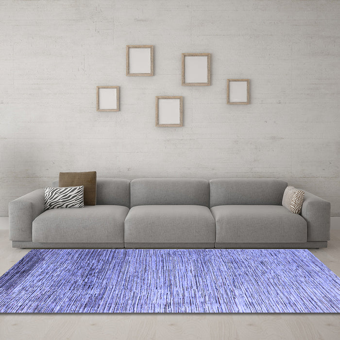 Machine Washable Abstract Blue Modern Rug in a Living Room, wshabs3057blu