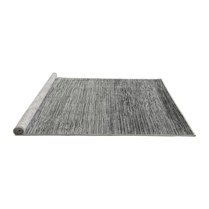 Sideview of Machine Washable Abstract Gray Modern Rug, wshabs3057gry