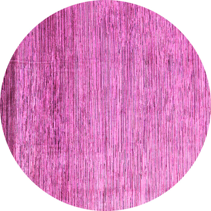 Round Abstract Pink Modern Rug, abs3057pnk
