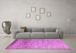 Machine Washable Abstract Purple Modern Area Rugs in a Living Room, wshabs3057pur