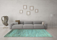 Machine Washable Abstract Light Blue Modern Rug, wshabs3057lblu