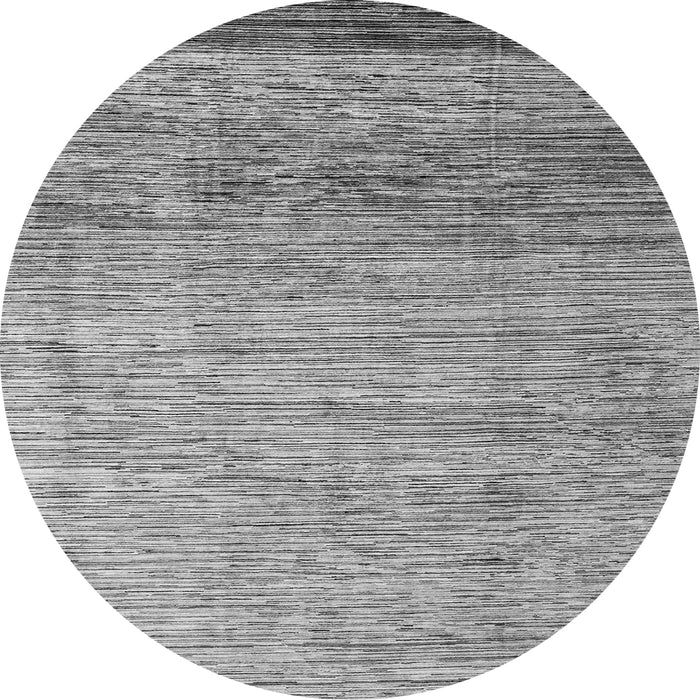 Round Machine Washable Abstract Gray Modern Rug, wshabs3057gry