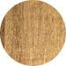 Round Abstract Brown Modern Rug, abs3057brn