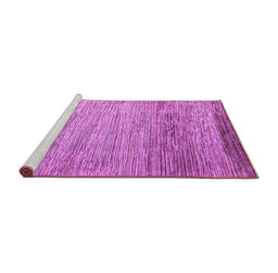 Sideview of Machine Washable Abstract Purple Modern Area Rugs, wshabs3057pur
