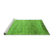 Sideview of Machine Washable Abstract Green Modern Area Rugs, wshabs3057grn