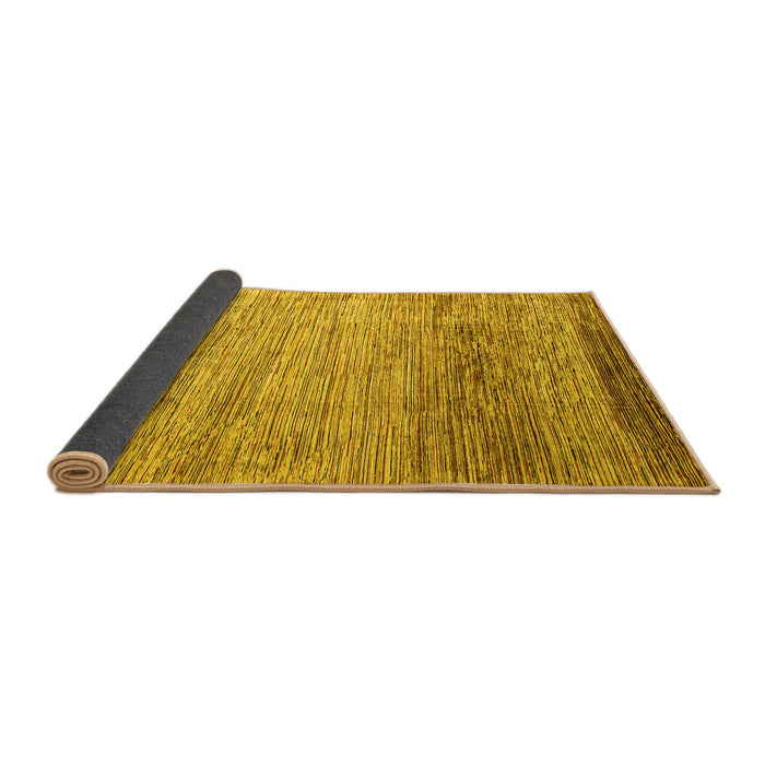 Sideview of Abstract Yellow Modern Rug, abs3057yw