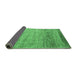 Sideview of Abstract Emerald Green Modern Rug, abs3057emgrn