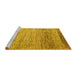 Sideview of Machine Washable Abstract Yellow Modern Rug, wshabs3057yw