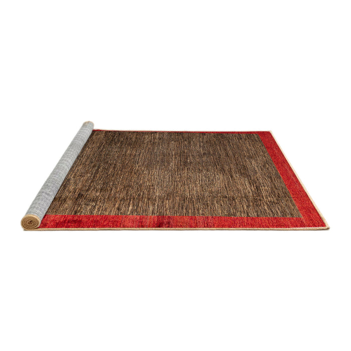 Sideview of Machine Washable Abstract Light Brown Rug, wshabs3058