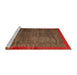 Sideview of Machine Washable Abstract Light Brown Rug, wshabs3058