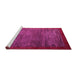 Sideview of Machine Washable Abstract Pink Modern Rug, wshabs3058pnk