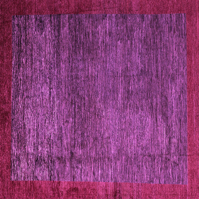 Square Machine Washable Abstract Purple Modern Area Rugs, wshabs3058pur