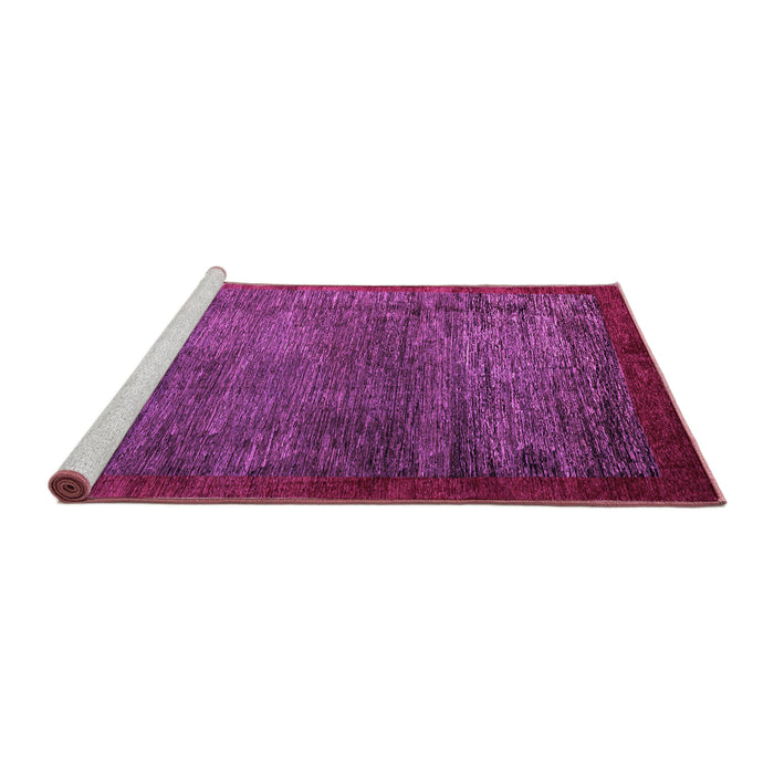 Sideview of Machine Washable Abstract Purple Modern Area Rugs, wshabs3058pur