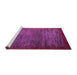 Sideview of Machine Washable Abstract Purple Modern Area Rugs, wshabs3058pur