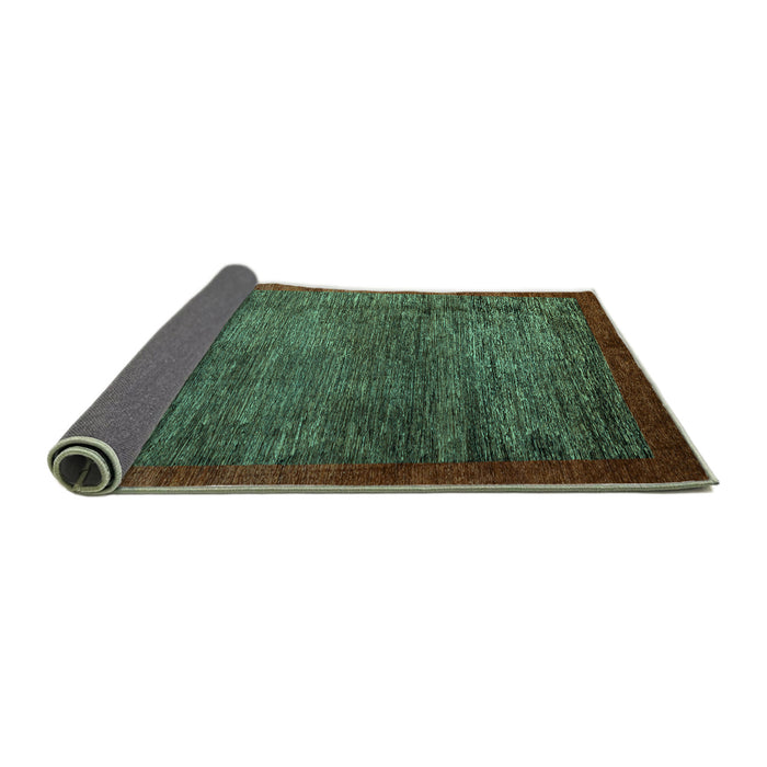 Sideview of Abstract Turquoise Modern Rug, abs3058turq
