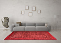 Machine Washable Abstract Red Modern Rug, wshabs3058red