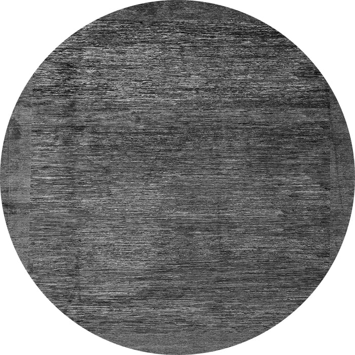 Round Abstract Gray Modern Rug, abs3058gry