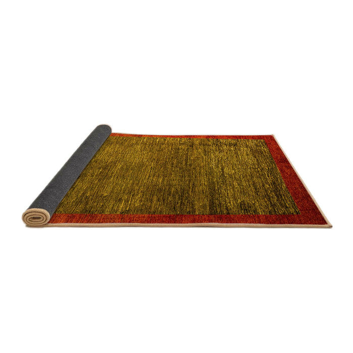 Sideview of Abstract Yellow Modern Rug, abs3058yw