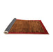 Sideview of Abstract Orange Modern Rug, abs3058org