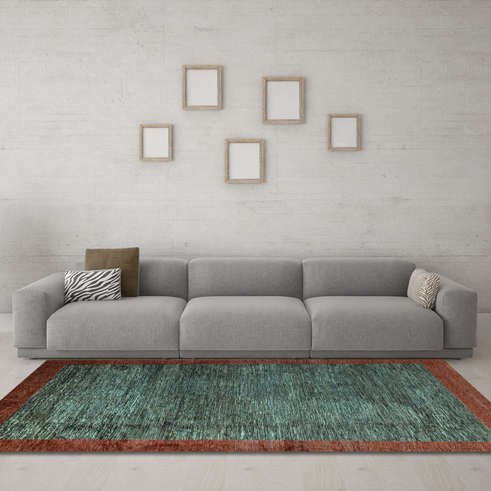 Machine Washable Abstract Light Blue Modern Rug in a Living Room, wshabs3058lblu