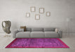 Machine Washable Abstract Purple Modern Area Rugs in a Living Room, wshabs3058pur