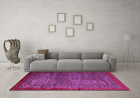 Machine Washable Abstract Purple Modern Rug, wshabs3058pur