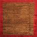 Square Abstract Orange Modern Rug, abs3058org