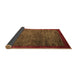 Sideview of Abstract Brown Modern Rug, abs3058brn