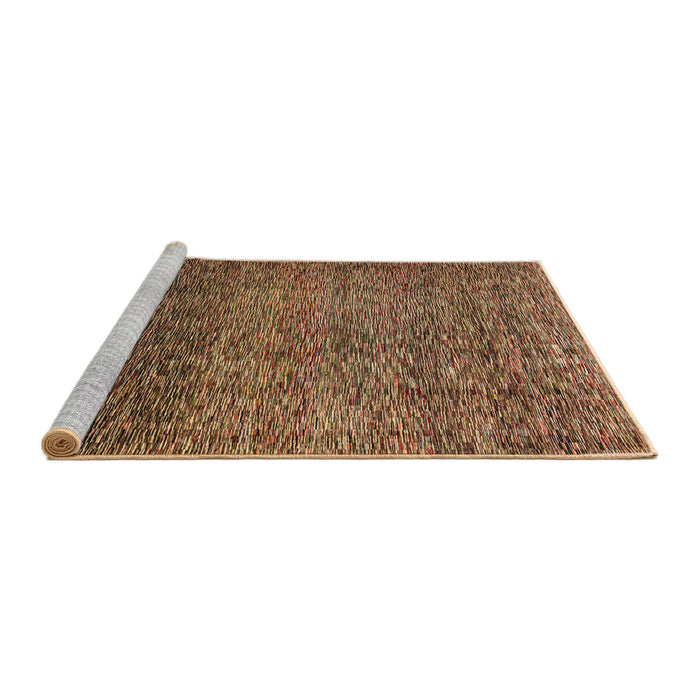 Sideview of Machine Washable Abstract Red Brown Rug, wshabs3059