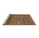 Sideview of Machine Washable Abstract Red Brown Rug, wshabs3059