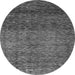 Round Abstract Gray Modern Rug, abs3059gry