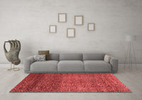 Machine Washable Abstract Red Modern Rug, wshabs3059red