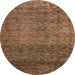 Round Machine Washable Abstract Red Brown Rug, wshabs3059