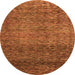 Round Abstract Orange Modern Rug, abs3059org