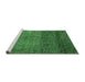 Sideview of Machine Washable Abstract Emerald Green Modern Area Rugs, wshabs3059emgrn