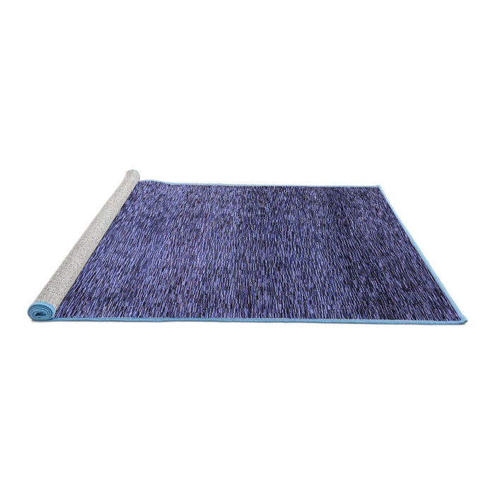 Sideview of Machine Washable Abstract Blue Modern Rug, wshabs3059blu