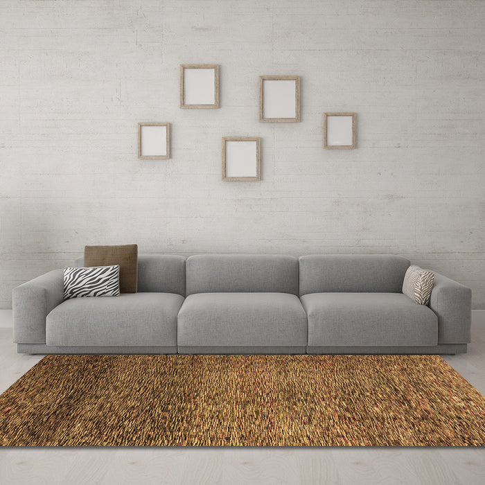Machine Washable Abstract Brown Modern Rug in a Living Room,, wshabs3059brn