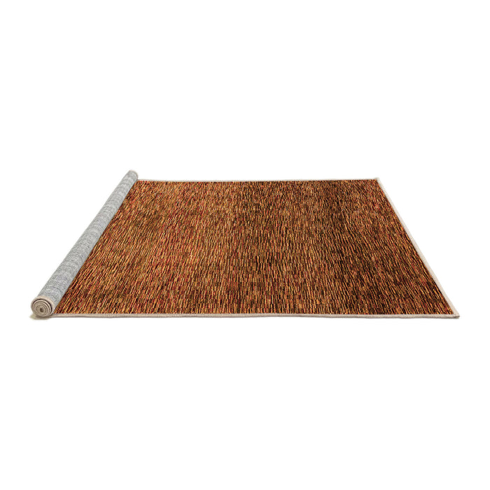 Sideview of Machine Washable Abstract Orange Modern Area Rugs, wshabs3059org