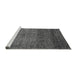 Sideview of Machine Washable Abstract Gray Modern Rug, wshabs3059gry