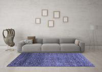 Machine Washable Abstract Blue Modern Rug, wshabs3059blu